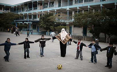 Gaza kids at UNRWA school (Archive photo: AFP)