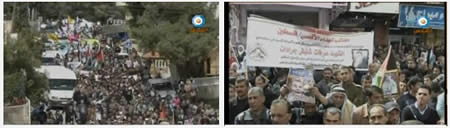 Demonstration in the village of Dura (Hebron region) for the release of Ayman al-Sharawneh (Al-Quds TV, March 3, 2013)