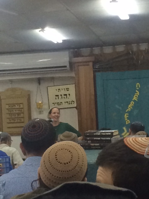 Rachel Frankel, mother of Naftali z'l speaking tonight in the Beit Midrash of Makor Chaim Yeshiva