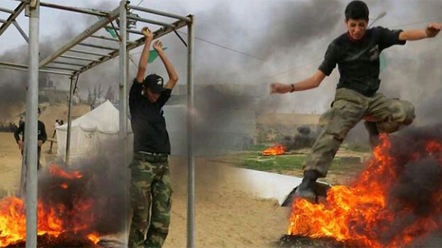 Palestinian teens train in Hamas camp