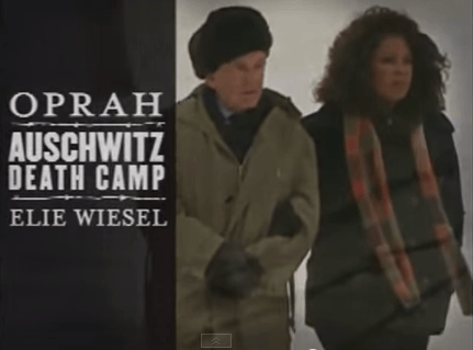 oprah and elie wiesel at auschwitz