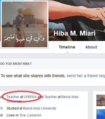 Hiba M. Miari - UNRWA link