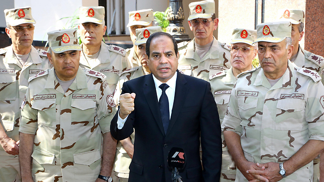 Egyptian President al-Sisi. Dealing with operations against Egyptian government facilities, sometimes on a weekly basis (Photo: AFP) 