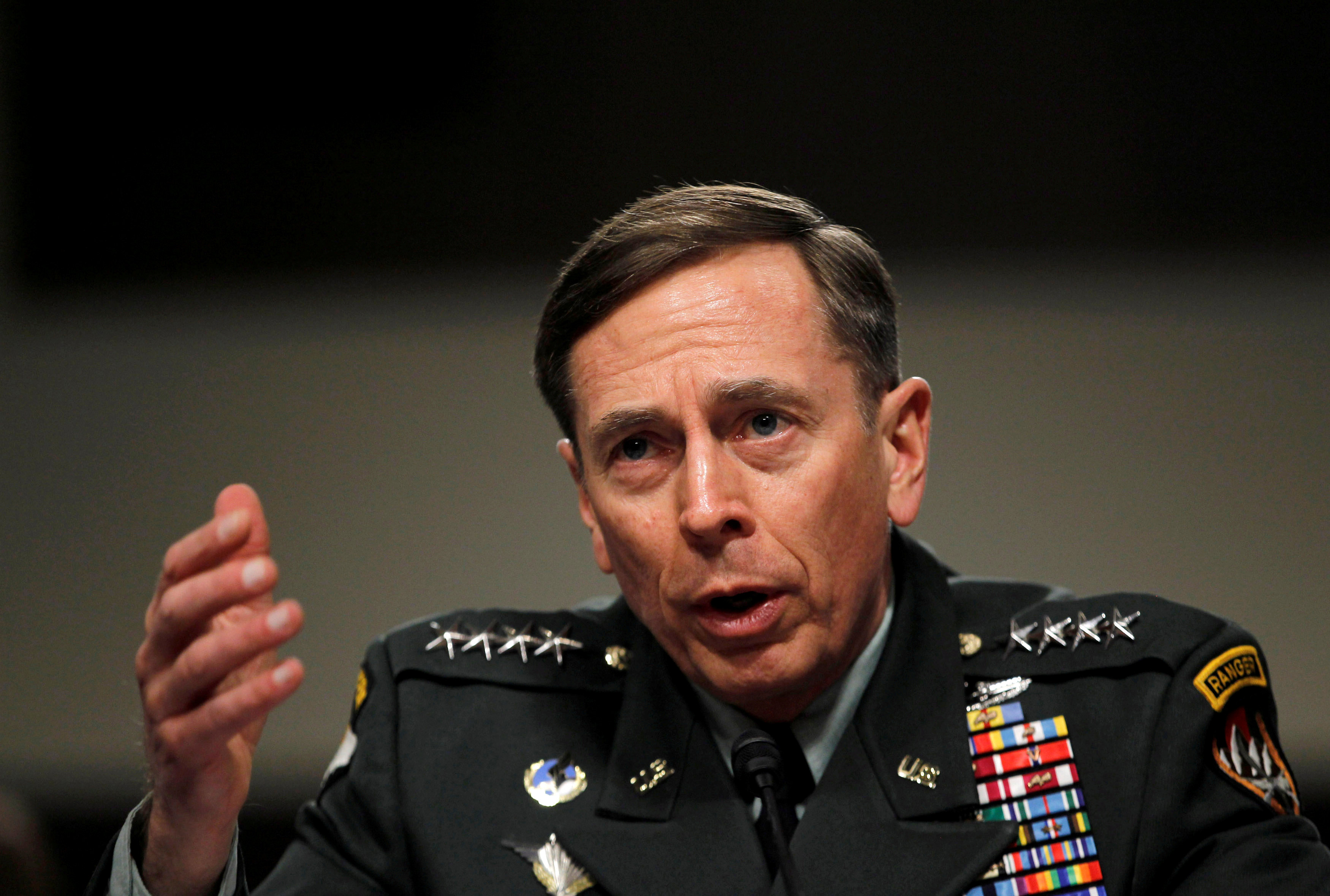 This file photo shows U.S. General David Petraeus when he was commander of the international security assistance force and commander of U.S. Forces in Afghanistan, testifying at a Senate Armed Services committee hearing on the situation in Afghanistan in 2011. Photo: Reuters