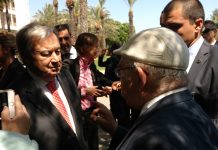 David Bedein asks UN Secretary General about war education curriculum used in UNRWA schools