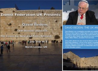 David Bedein addresses the UK Zionist Federation on the subject of “The UK and UNRWA”