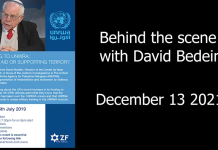 Behind the scene with David Bedein – December 13, 2021