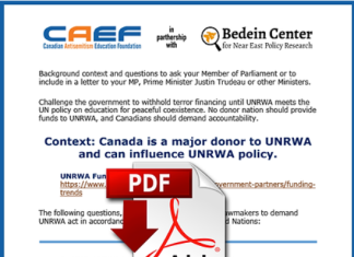 Canada Must Stop Funding Terrorism and Rewarding Murderers | CAEF Special Bulletin – March 9, 2023