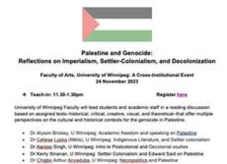 The ‘Palestine and genocide’ teach in and roundtable by u of w profs- was the academic freedom and dignity of those who disagreed violated?