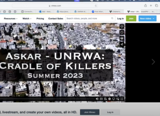 AFSI and CAEF meeting with David Bedein on Perspectives on UNRWA’s War on the Jews