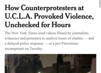 NY Times and Wall Street Journal coverage of demonstrations and counter-protests on college campuses