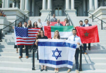 A blueprint for sustainable peace: The White House and Middle East waters MEMBERS OF a delegation of young leaders from the Middle East pose on the steps of the Capitol in Washington, promoting the third anniversary of the Abraham Accords, just three weeks before the October 7, 2023 atrocities. (photo credit: ISRAEL-is and the American Jewish Committee)