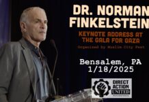 Video of Norman Finkelstein ‘speech’ at Bensalem Gala For Gaza 1/18/2025