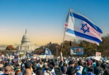 Deceit and deception Washington, D.C. march in support of Israel on Nov. 14. Photo: tedeytan, CC BY-SA 2.0 via Wikimedia Commons