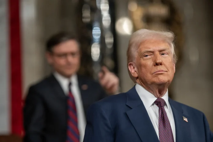 U.S. President Donald Trump delivers an address to a joint session of Congress in Washington, March 4, 2025. Credit: Daniel Torok/White House.