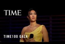 Noa Argamani wears yellow dress in touching hostage tribute for Time 100 red carpet