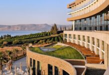 Noam Bedein: healing waters of the Galilee: Rediscovering Israel’s northern sanctuary DAVID’S HARP Galilee Resort overlooking Lake Kinneret, a sanctuary of light, architecture, and art design, crowning this leading destination for restorative retreat hospitality. (photo credit: NOAM BEDEIN)