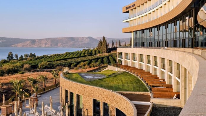 DAVID’S HARP Galilee Resort overlooking Lake Kinneret, a sanctuary of light, architecture, and art design, crowning this leading destination for restorative retreat hospitality. (photo credit: NOAM BEDEIN)