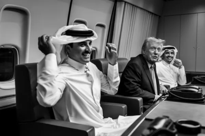 President Donald Trump meets with Qatar’s Emir Sheikh Tamim bin Hamad Al-Thani and Prime Minister and Foreign Minister Sheikh Mohammed bin Abdulrahman bin Jassim Al-Thani