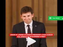 Louis Danker, President of Union of Jewish Students Speech